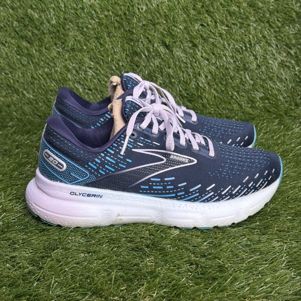 Brooks 1203701D499 Glycerin 20 Shoes Womens Size 8 D Wide Blue Sneakers